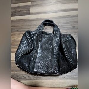 Alexander Wang Rocco Black Rose Gold Hardware